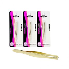 Pangold Tweezers 0104 (3-Pack) - Eyebrow & Nail Art Grooming Tweezers