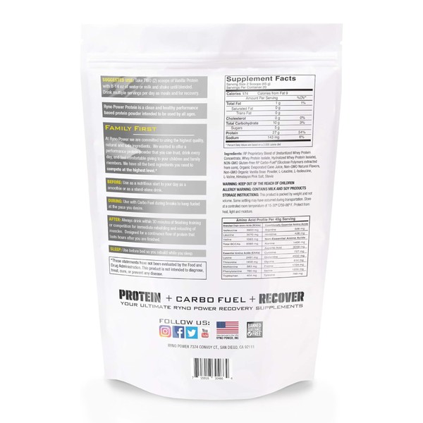 Ryno Power Ryno Power All Natural Whey Protein 2lb (20