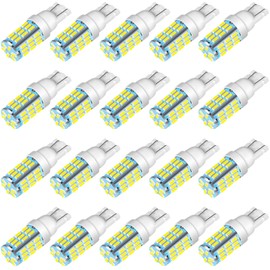 MAPBULB 921 194 168 175 T10 LED Bulbs White 20-Packs, Super Bright 42-SMD LED Replacement 12 Volt RV Camper Trailer Boat Trunk Interior Dome Map License Lights, Backup Reverse Lights