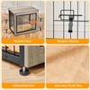 Topeakmart 27.5″ Dog Crate Furniture with Cushion Wooden Dog Crate