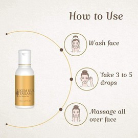 Vasu Kumkumadi Tailam 100% Ayurvedic - controls Acne, Rosacea, Pimples and gives Radiant Skin - Enriched With Pure Saffron – 25ml