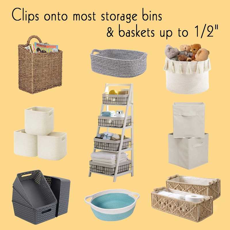 Basket Labels Clip on | Label Holders for Basket or