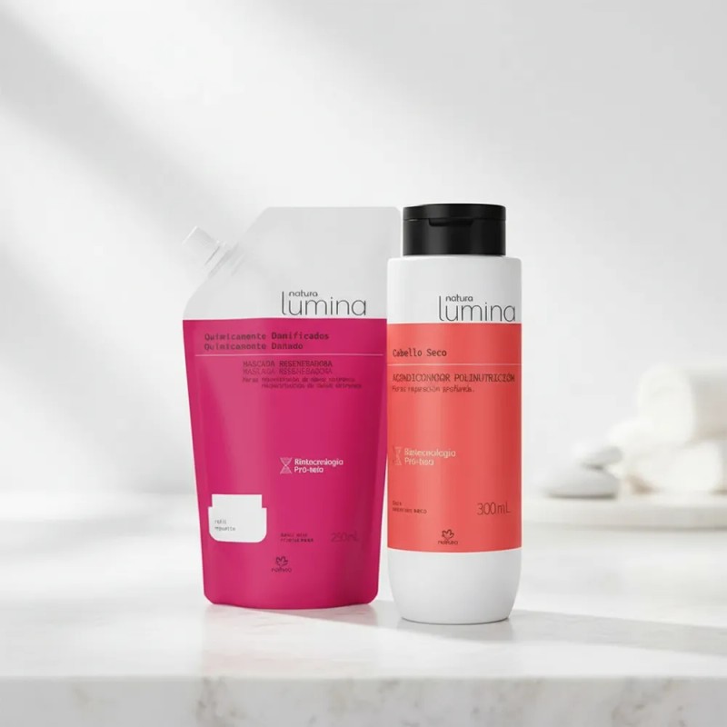 Kit Lumina: Máscara Regeneradora 250ml + Nutrición Acondicionador