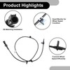 Partuto ABS Wheel Speed Sensor Rear Left ABS Sensor Anti-lock