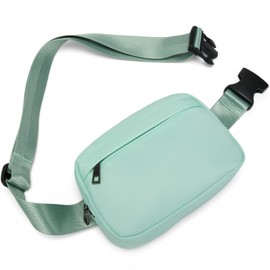 EXYANGEE Unisex Belt Bag Fanny pack crossbody bags Everywhere Waist packs with Adjustable Strap, Light Blue, 8.5 inches L x 3 inches W x 6 inches H, Stylish Fanny Pack