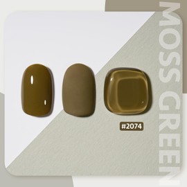 GAOY Green Gel Nail Polish, 16ml Soak Off Gel Polish, UV Light Cure for Nail Art DIY Manicure at Home, 2074 Moss Green