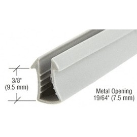 Gray Shower Door Glazing Vinyl for 1/4" Glass - 18 ft Roll