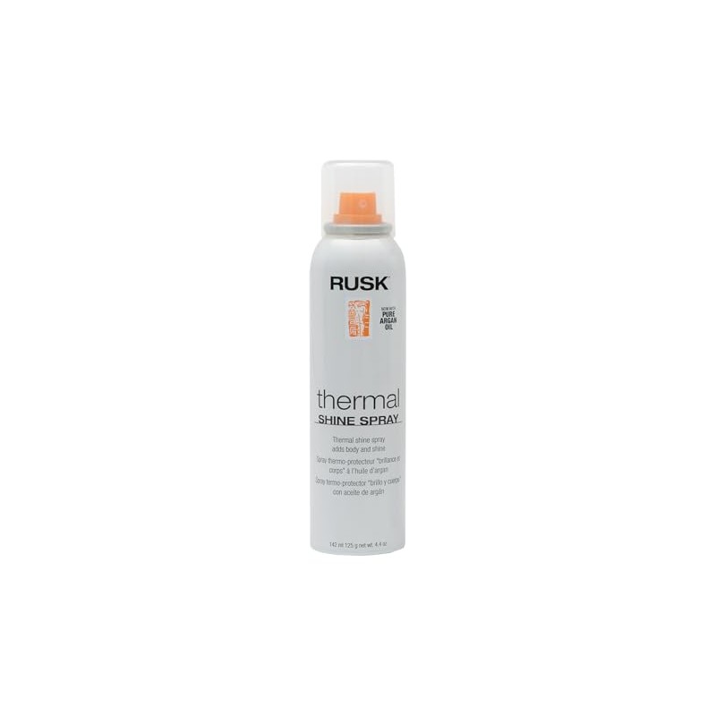 RUSK Thermal Shine Spray, Pure Argan Oil, Eliminates Frizz and