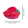 Funny Strawberry Hair Clip,Acetate Hair Clip,Small Claw Clip for Women,Red,