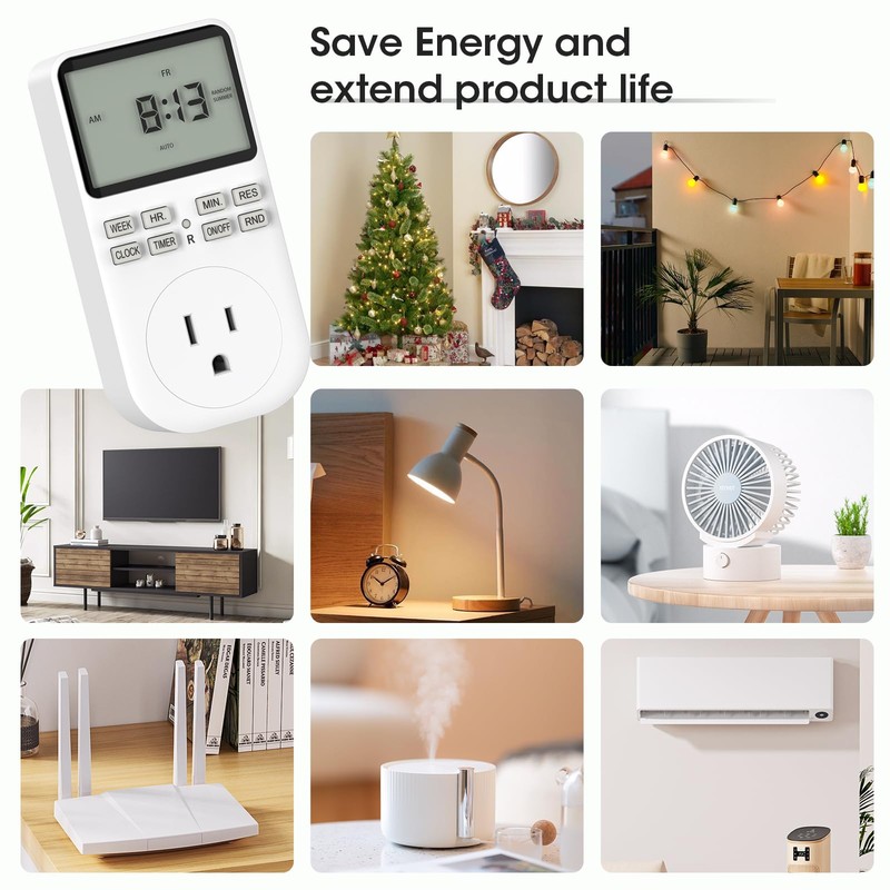 Plug in Digital Oulet Timer Switch 7 Day / 24