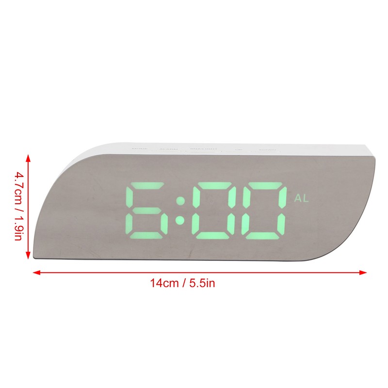 LED Digital Clock 12/24 Hour Conversion Adjustable Brightness Bedside Alarm