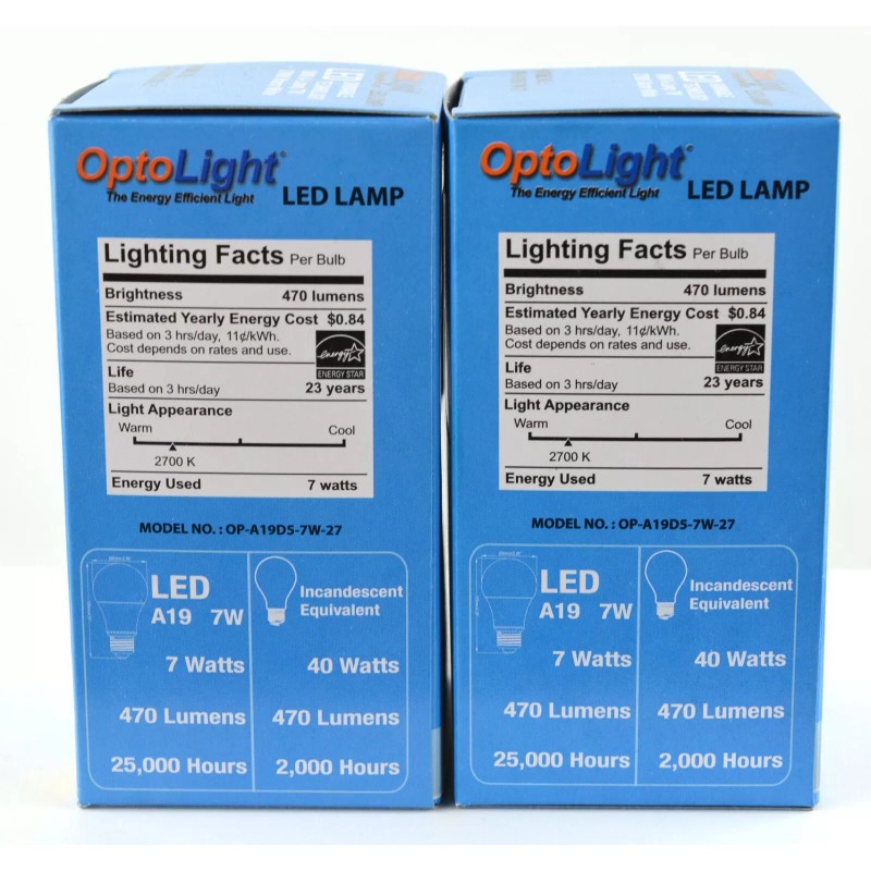Optolight 2 new Opto-Light Dimmable LED Lamp 2700K Warm White