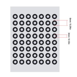 3mm 3D Scan Marker, 3D Tracking Point Reference Point Marker for 3D Scanning, Inside 3mm, Outside 6mm, 10 Sheets, 560 Dots
