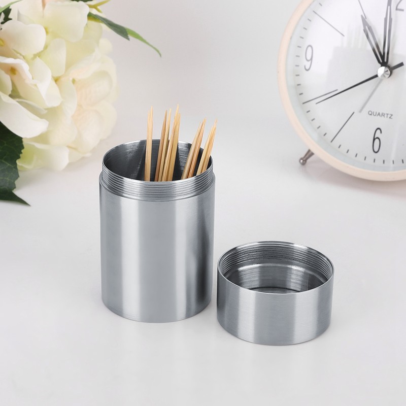 Stainless Steel Toothpick Holder Storage Box Case for Home Restaurant