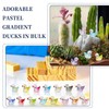 120PCS 15 Colors Resin Gradient Ducks, Mini Duck Figurines DIY
