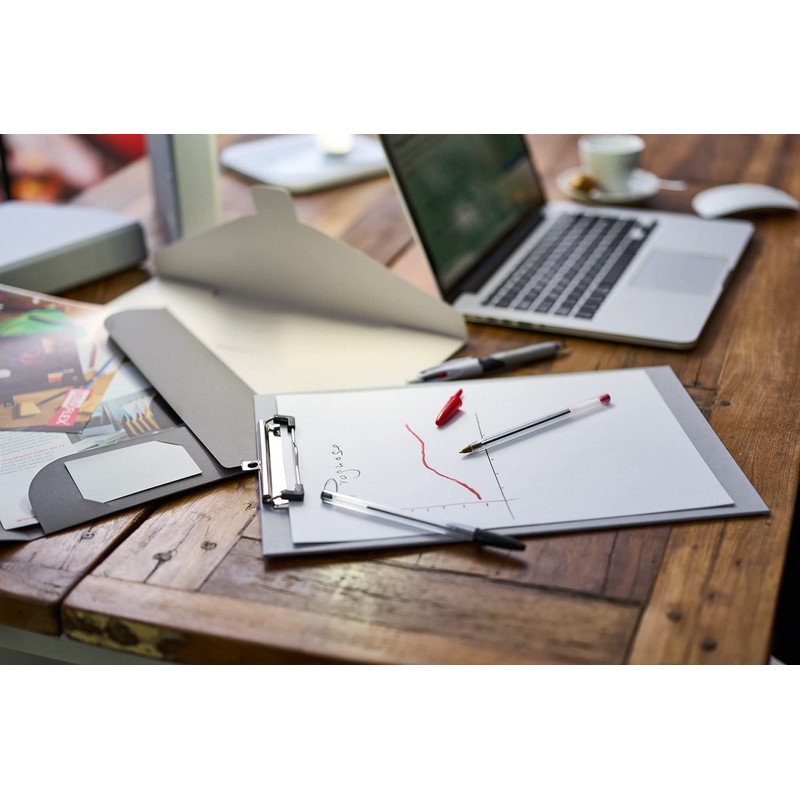 VELOFLEX Grey Elegance 4530781 Document Wallets Set of 3 DIN