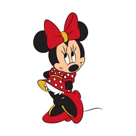 Kelly Wall Decals Minnie Cute Design Cartoon Design Child's Bedroom Wall Decoration - Size: 12 Inches X 20 Inches