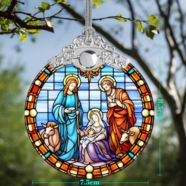 Nativity Scene Ornament, Jocidea Nativity Christmas Ornaments, Nativity Ornaments for Christmas Tree, Christian Christmas Ornaments, Religious Christmas Ornaments, Nativity Gifts - S075