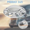 2 Chrome Front Hub Axle Cover Center Caps with 33mm