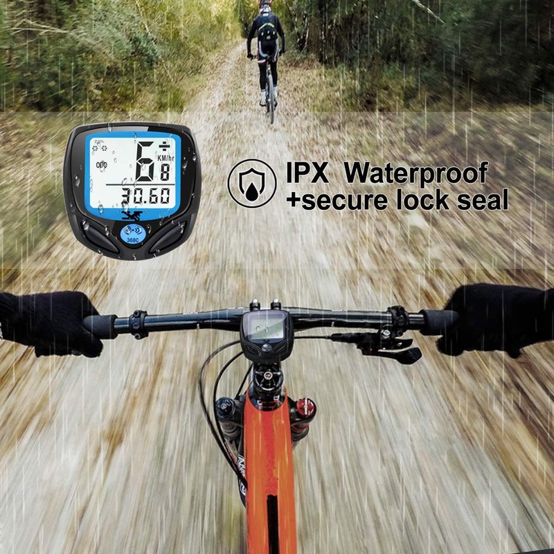 Dinokqa digital wireless bicycle speedometer, waterproof, wireless odometer with automatic