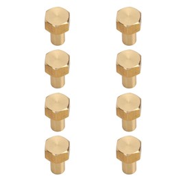SCX24 Wheel Hex, 8Pcs 1/24 RC Hex Nut Brass Wear Resistant RC Wheel Lock Nut Replacement 5mm/0.2in RC Tire Lock Nut for Axial SCX24 (8mm)