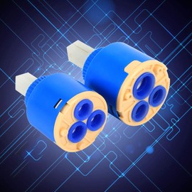 Faucet Ceramic Cartridge 40mm Replacement for Kitchen Bathroom Tap Valve 35mm 40mm Quarter Turn Mixer Faucet Blue PP Plastic