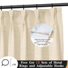 100% Blackout Shield Pinch Pleated Curtains 108 Inches Long, 100%