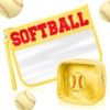 Hillban 2 Pcs Softball Gifts Softball Snack Bags Softball Chenille