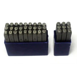 Oudtinx Number and Letter Stamp Set (36 Piece Punch Set/A-Z & 0-9) Industrial Grade Hardened Carbon Steel Metal - 5/32" (4mm) Characters - Perfect for Imprinting Metal, Wood, Plastic, Leather, More!