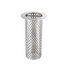 3" Commercial Floor Drain Strainer, 6'' High, Thick Perforated 316