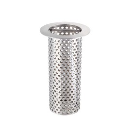 3" Commercial Floor Drain Strainer, 6'' High, Thick Perforated 316 Stainless Steel and Finely Polished Drain Basket for Restaurant/Factory/Kitchen