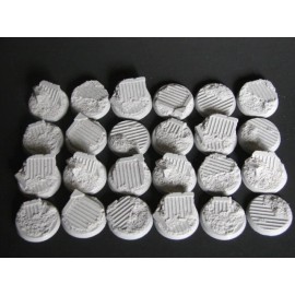 unknown 32 mm Industrial Rubble Resin Bases lot of 24