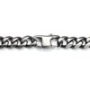TruTi Gunmetal Grey Titanium 7MM Curb Link Necklace Chain 24"