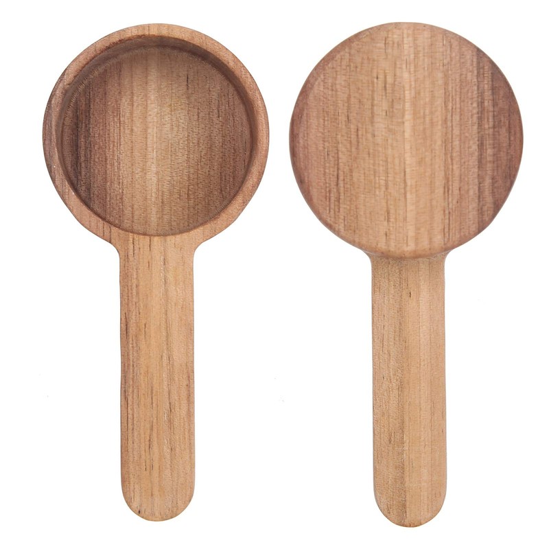 Nikou Kaffeelöffel Holz Messlöffel Größe Optionaler Küchensuppenlöffel(Short handle 8g)