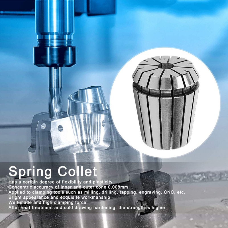 ER32 Spring Collet, 8 mm Diameter 0.008 mm Cylindrical Holder