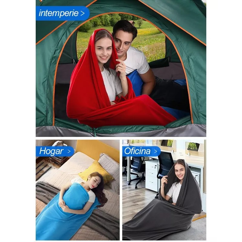 Dolores Dormir Forro Polar Termico Cremallera Bolsa Edredón Camping