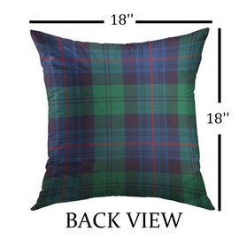 Mugod Decorative Throw Pillow Cover for Couch Sofa,Blue Plaid Armstrong Tartan Green Royal Home Decor Pillow case 18x18 Inch