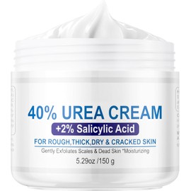 Crema Para Pies Con Urea Al 40%, Urea Al 40% Y Ácido Salicílico Al 2%, Crema Para Pies Y Manos Con Aceite De Cocos Nucifera, Árbol De Té, Aloe Vera Y Vitamina E (150 G)