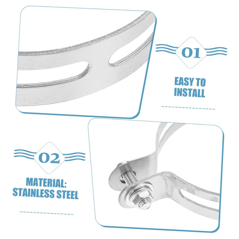 Mobestech Stainless Steel Motorcycle Exhaust Clamp for Bikes Hanger for