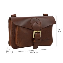 Gusti Antonio M. Saddle Bag Leather Handlebar Bag Anti-Theft Vintage Brown Leather