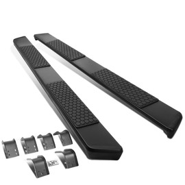 DNA MOTORING 5 Inches Wide Powder Coated Side Step Nerf Bar Running Boards Compatible with 11-18 Ram 1500 Quad/Extended Cab,STEPB-ZTL-8244-SSBK