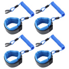 4PCS Boat Kill Switch Safety Key Lanyards Outboard Jet Ski Emergency Shut Off Stop Cord Tether Lanyard