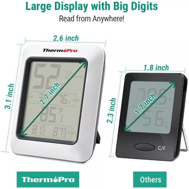 ACU Egg Hatching Incubator Thermometer Hyg​rometer DIGITAL LCD MIN MAX