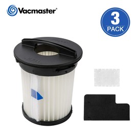 Vacmaster 1 Washable HEPA filter 1 Air outlet sponge & 1 Air inlet sponge Replacements for Vacmaster Canister Vacuum Cleaner CC0101