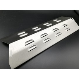 Koch #74 High Quality Flame Distributor 390 x 145 mm with Groove for Gas Barbecue Flame Plate Burner Cover Stainless Steel V2A Thickness 1.25 mm 670 g Solid Quality Made in Germany e.g. for Jamie