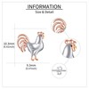 URONE Chicken Earrings Silver 925 Chicken Chick Rooster Stud Earrings