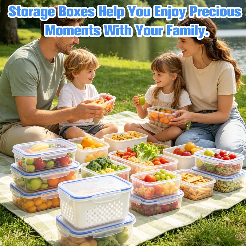 YOUSHEME 4 In 1 Food Storage Container, Fruit Storage Containers