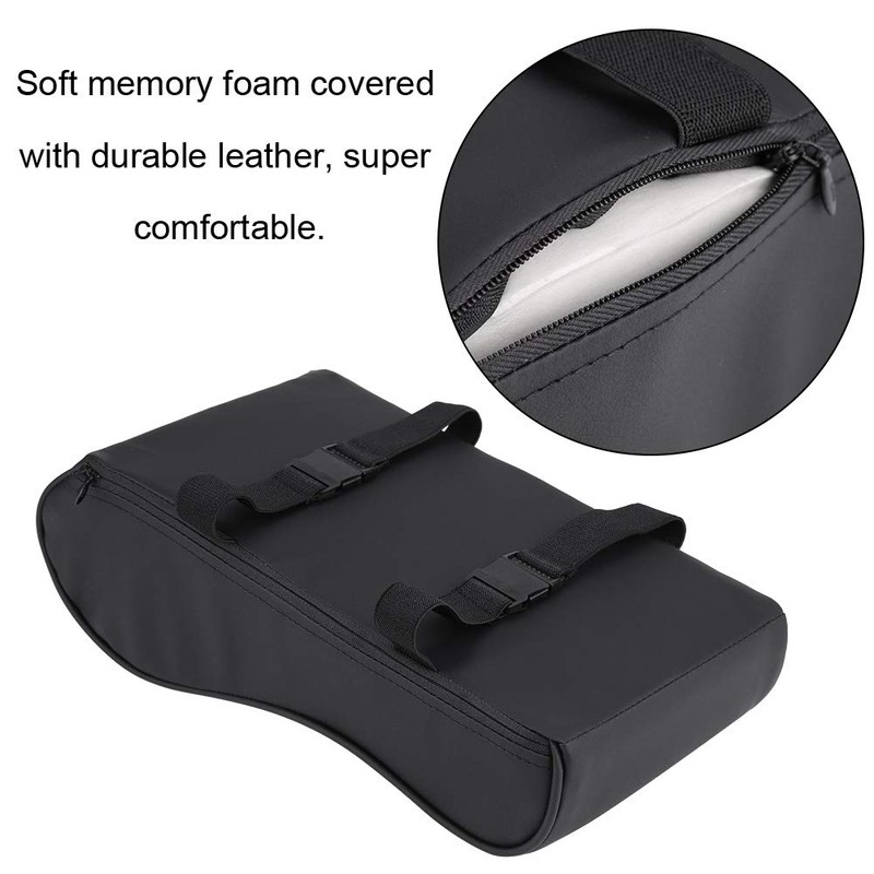 Universal Car Armrests Pad, Leather Armrest Pad Memory Foam Auto