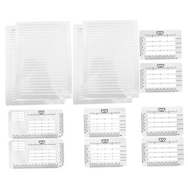 Generic 12pcs Drafting Ruler Writing Stencils for Calligraphy Journaling Card Making Templates for Neat Lettering Envelope Addressing