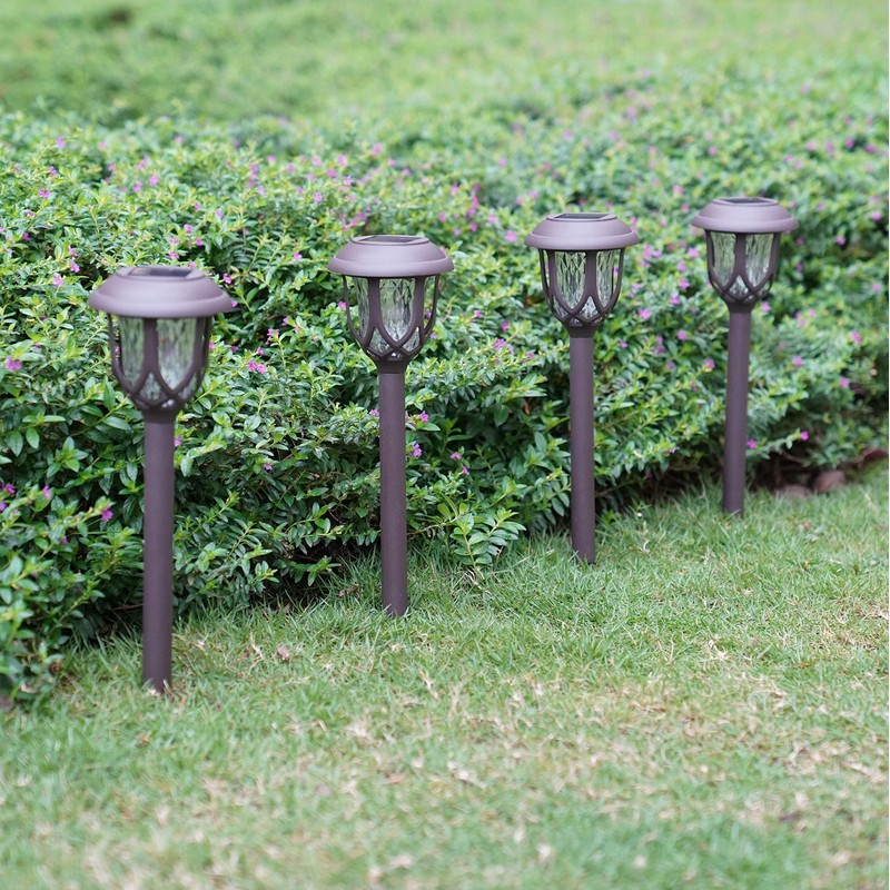 EXCMARK 10 Pack Solar Lights Outdoor Decorative Garden Yard Lights